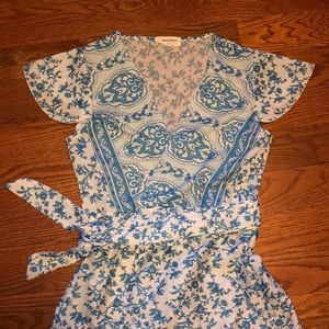 Short-Sleeve Wrap Dress